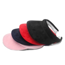 Velvet Hat Top Quality Women Cap  Customized Running Visor Cap